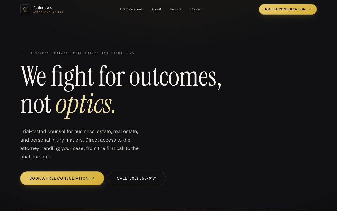 Ashford Voss LLP website